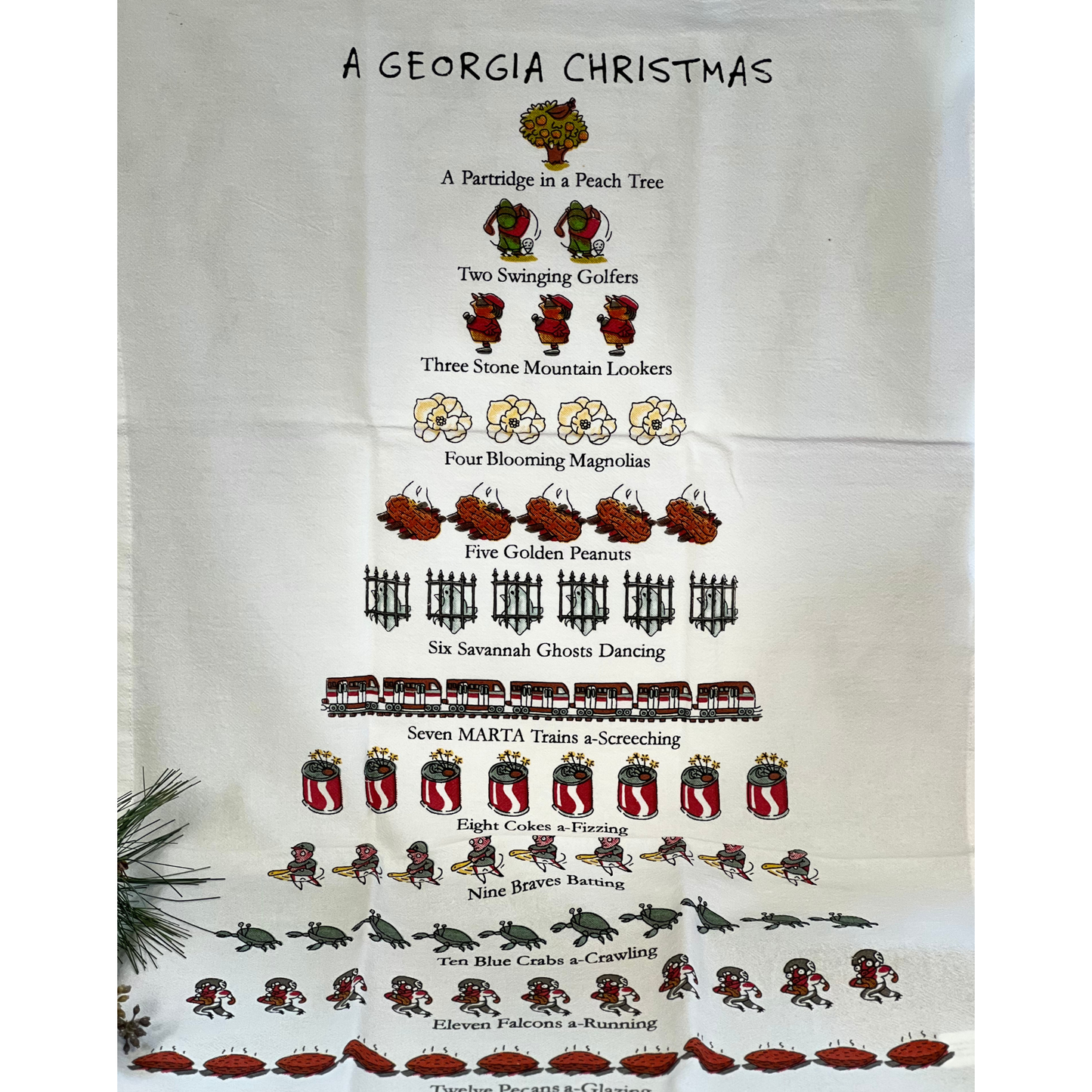 Christmas Georgia  Flour Sack Towel