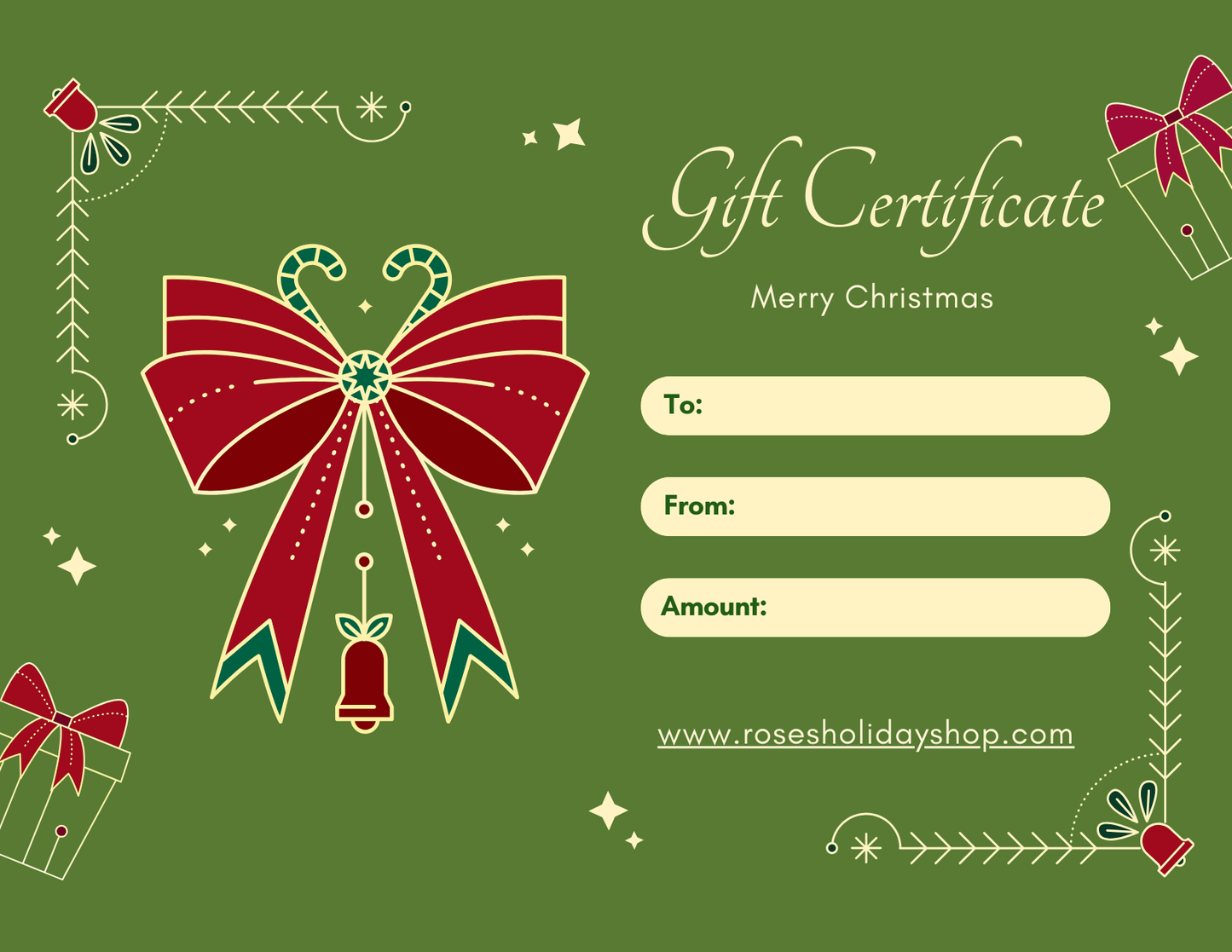 Holiday Shop Gift Card